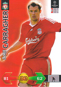 Jamie Carragher Liverpool 2009/10 Panini Super Strikes CL #193